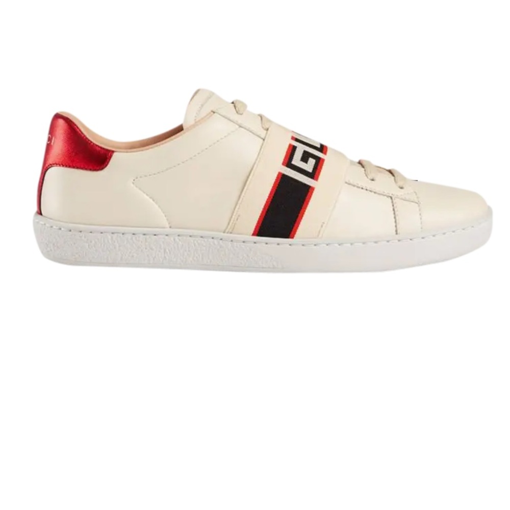 Gucci Women's Ace Stripe Ivory Sneakers